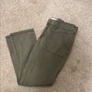 Pilcro Olive Green Casual Pants